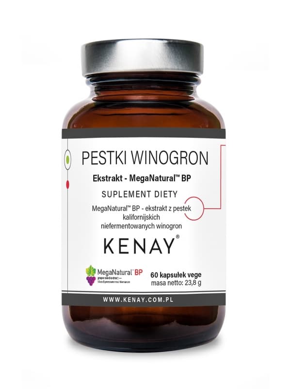 MEGA NATURAL® BP ekstrakt z pestek z winogron – 60 kaps.