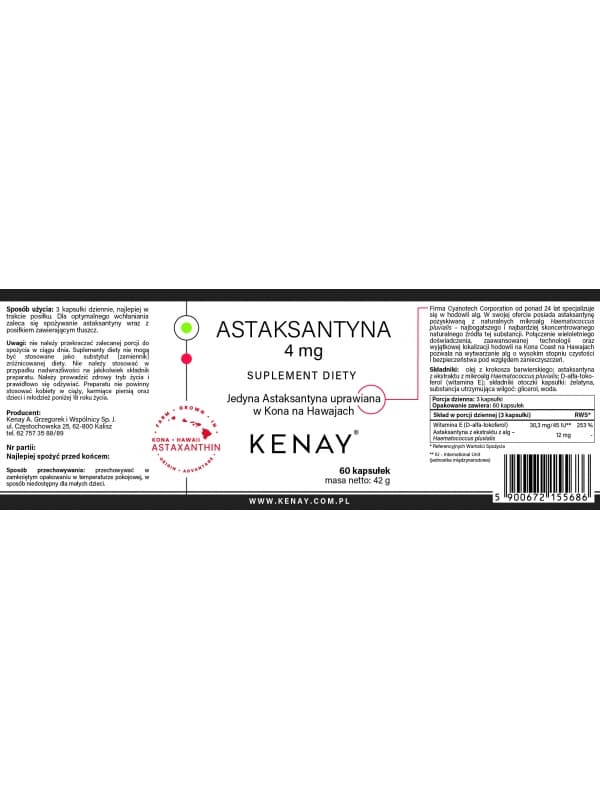 Astaksantyna 12mg – 30 kaps