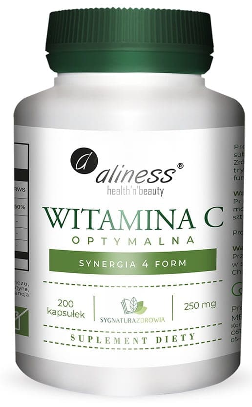 Witamina C optymalna 250 mg, 200 vege caps