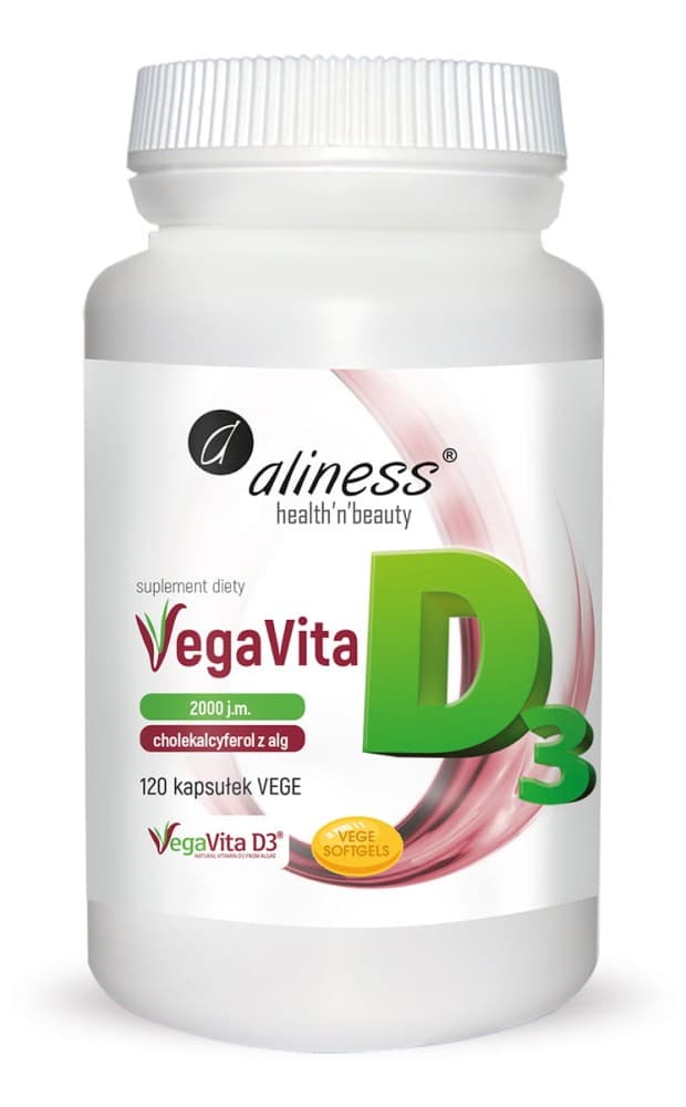 Naturalna witamina D3 z alg VEGAN 2000 j.m. x 120 Vege Caps