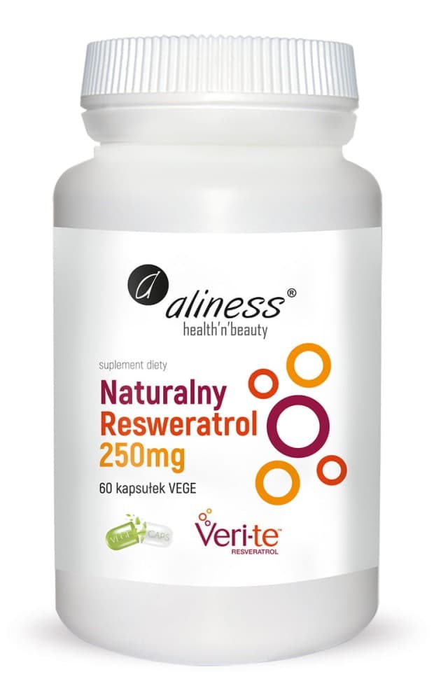 Naturalny Resweratrol Veri-Te 250mg x 60 Vege caps