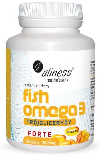 Aliness Fish Omega 3 Forte 60kaps Trójglicerydy