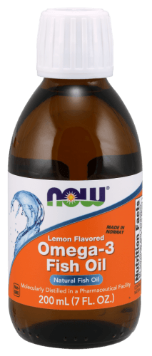 Omega 3 Fish Oil Lemon liquid 200ml NOW
