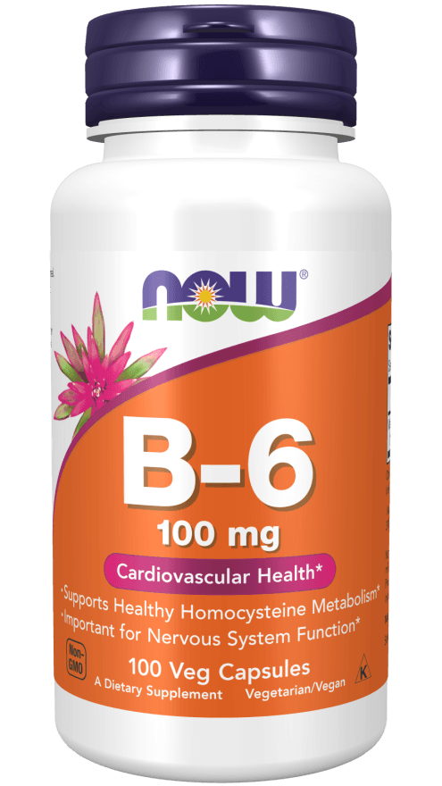 Witamina B6 100mg 100kaps NOW