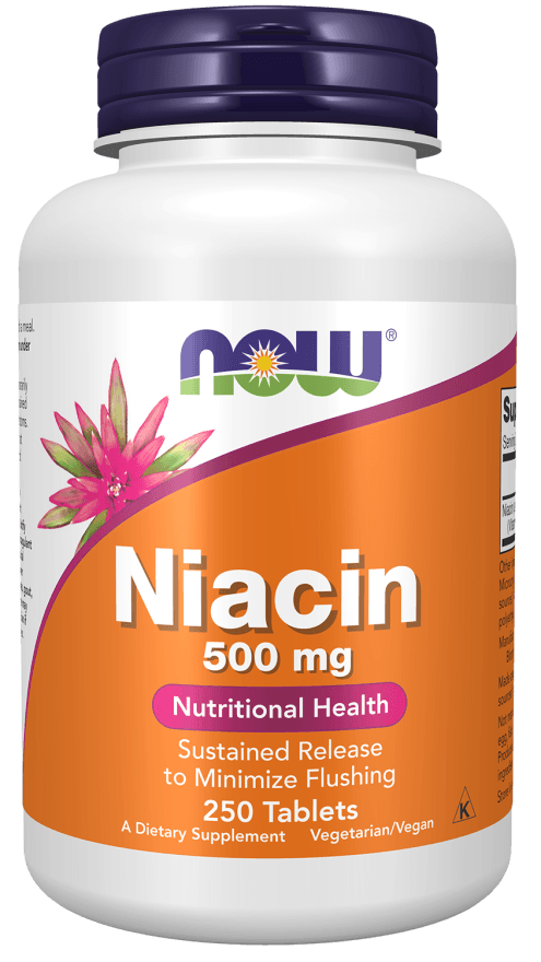 Niacyna 500mg 250tabl NOW FOODS