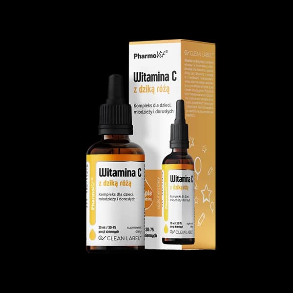 WITAMINA C Z DZIKĄ RÓŻĄ B/G KROPLE 30ml PHARMOVIT