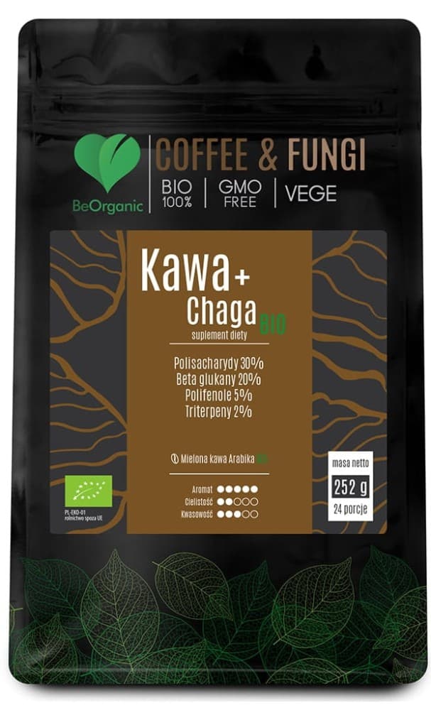 BeOrganic Kawa Arabica+Chaga BIO 252g