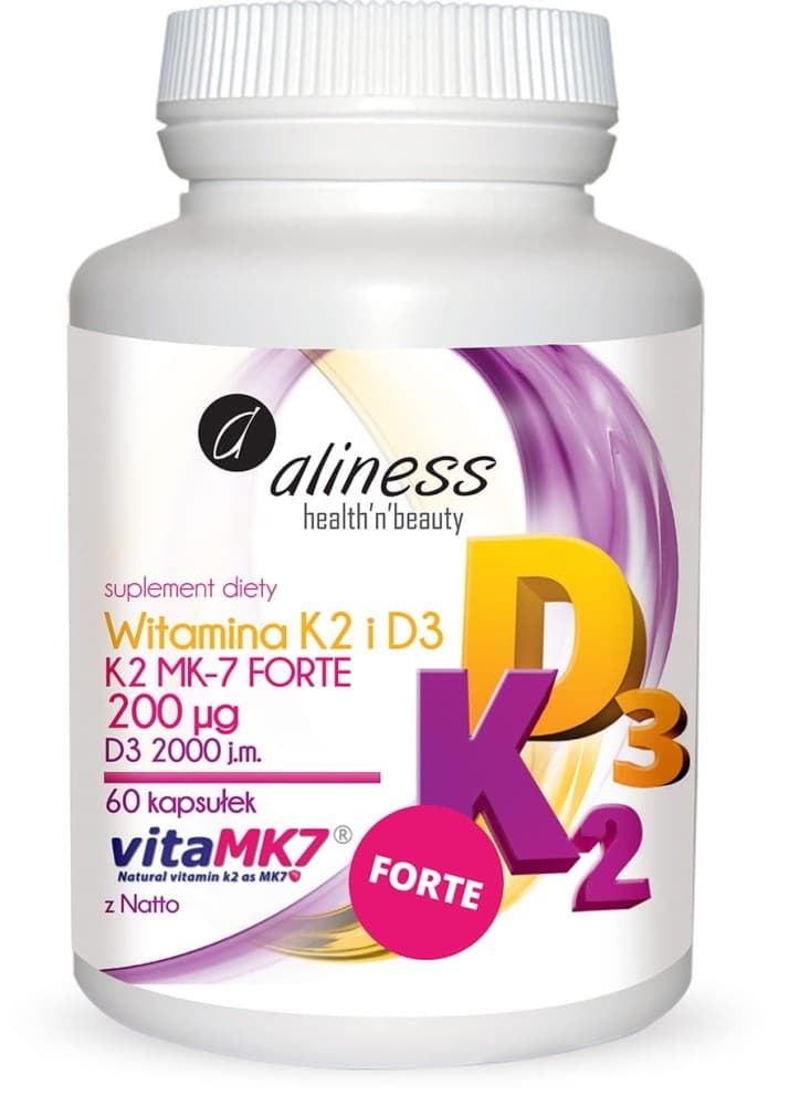 Naturalna Witamina K2+D3 Forte 60 kapsułek