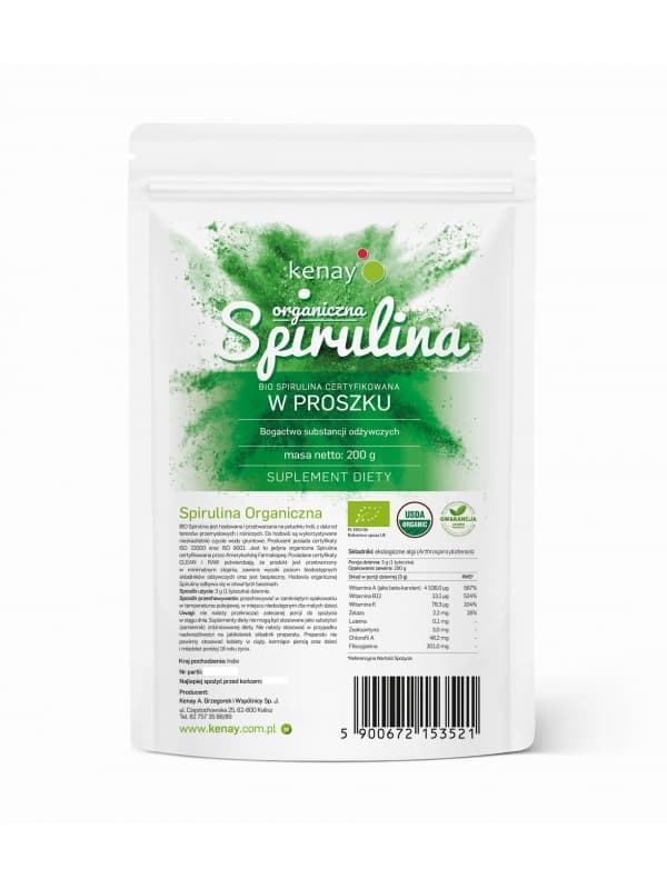 Spirulina organiczna w proszku BIO – 200 g