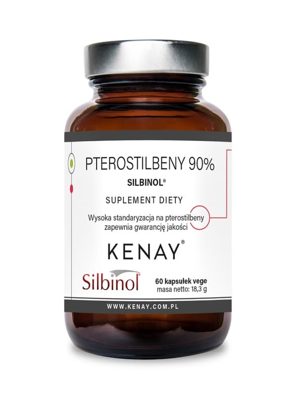 Pterostilbeny 90% SILBINOL – 60 kaps.