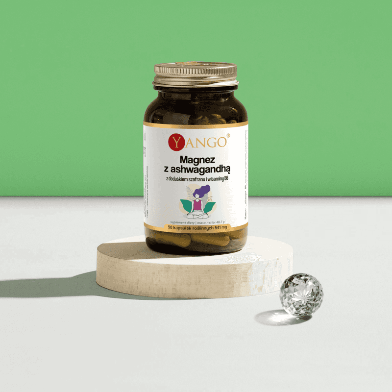 Magnez z ashwagandhą z dodatkiem szafranu i witaminy B6 – 90 kaps.