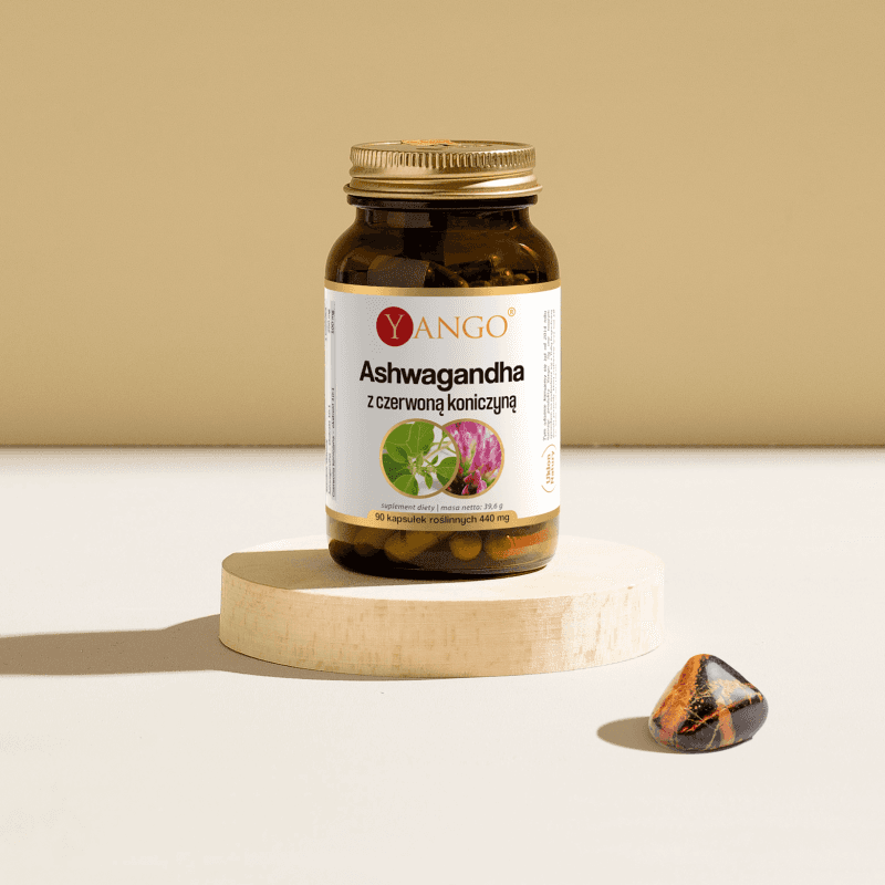 Ashwagandha z czerwoną koniczyną - 90 kaps.